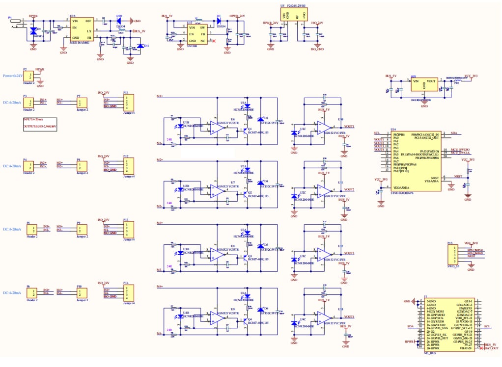 Schematic - M5Stack AIN4-20mA Module 13.2